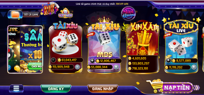 Giới thiệu game tài xỉu Rikvip