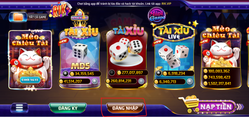 Tham gia chơi game tại RikVip Club nhận nhiều quà khủng